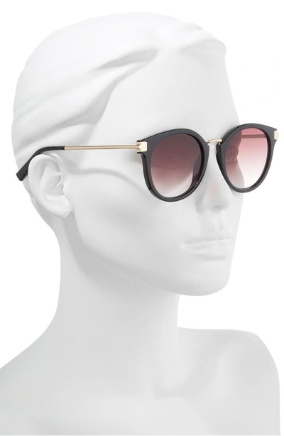 Shop Le Specs Last Dance 51mm Mirrored Round Sunglasses In Black