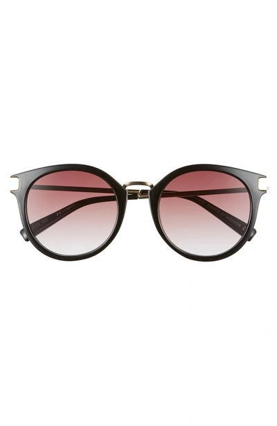 Shop Le Specs Last Dance 51mm Mirrored Round Sunglasses In Black