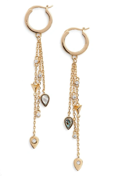 Shop Jules Smith Owen Drop Earrings In Gold/ Abalone