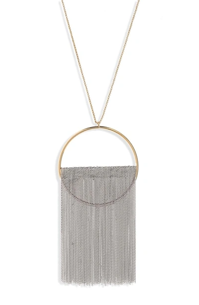 Shop Serefina Fringe Pendant Necklace In Gold