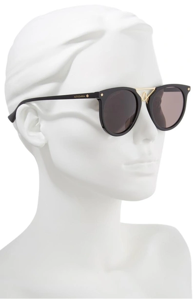 Shop Altuzarra 50mm Round Sunglasses - Black/ Gold