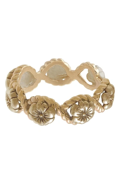 Shop Olivia Burton Flower Show Rope Ring In Gold