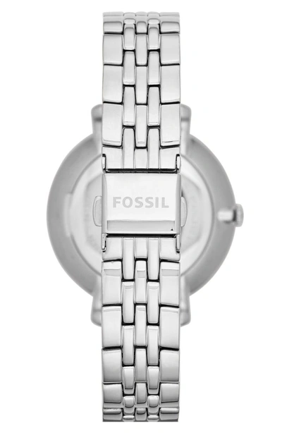 Shop Fossil 'jacqueline' Round Bracelet Watch, 36mm In Silver