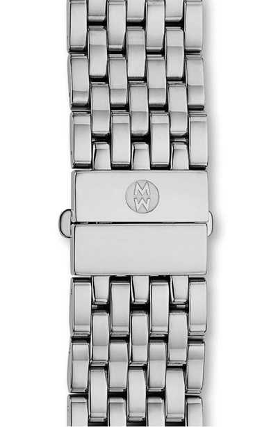 Shop Michele Serein 16 16mm Bracelet Watchband In Silver