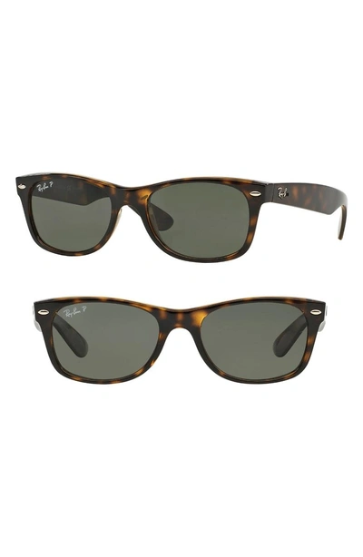 Shop Ray Ban Small New Wayfarer 52mm Polarized Sunglasses - Tortoise