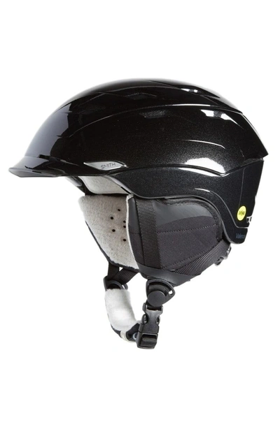 Shop Smith Valence With Mips Snow Helmet - Black In Black Pearl