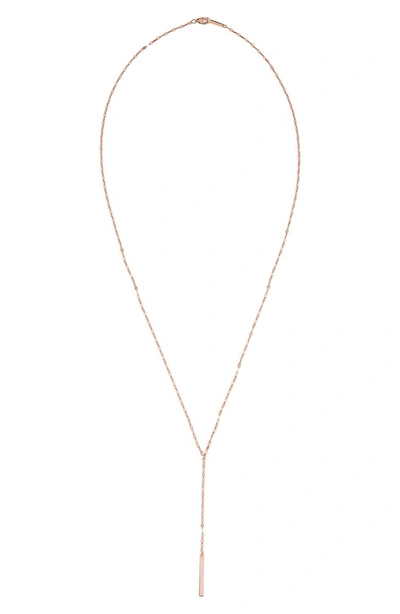 Shop Lana Jewelry Y-necklace In Rose Gold