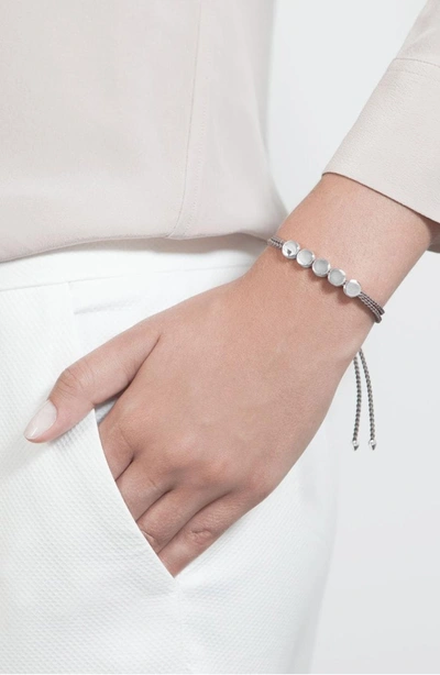 Shop Monica Vinader Engravable Beaded Friendship Bracelet In Mink/ Silver