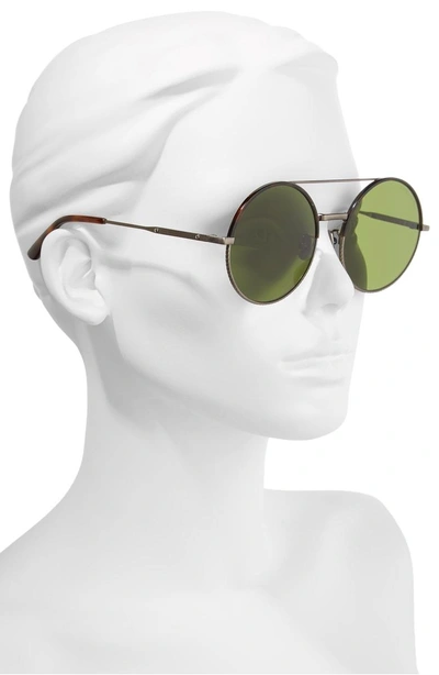 Shop Bottega Veneta 58mm Round Aviator Sunglasses - Silver/ Medium Havana