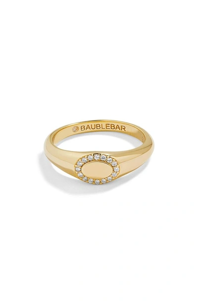 Shop Baublebar Oval Pave Statement Ring In Gold