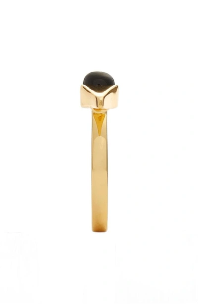 Shop Jules Smith Virtue Ring In Gold/ Black