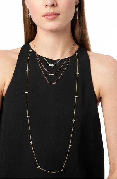 Shop Freida Rothman Radiance Crystal Station Necklace In Silver/ Gold