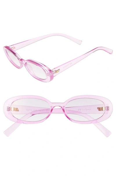 Shop Le Specs Outta Love 49mm Cat Eye Sunglasses - Powder-puff