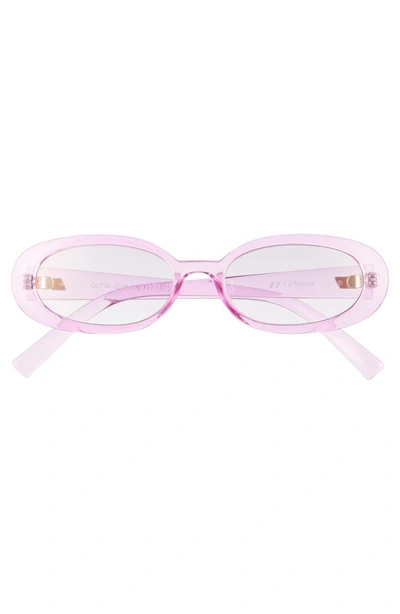 Shop Le Specs Outta Love 49mm Cat Eye Sunglasses - Powder-puff