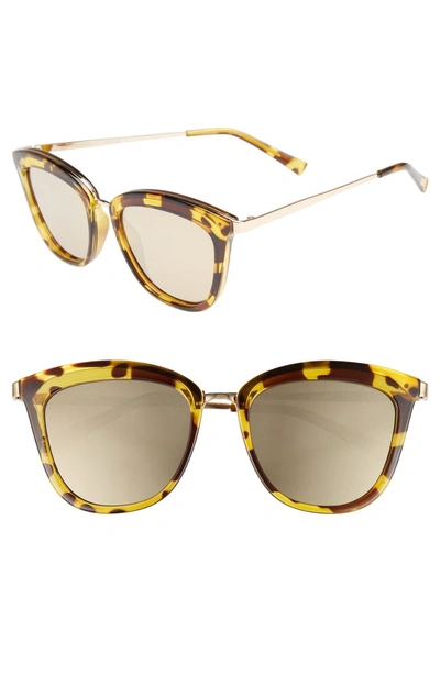 Shop Le Specs Caliente 53mm Cat Eye Sunglasses - Syrup Tort