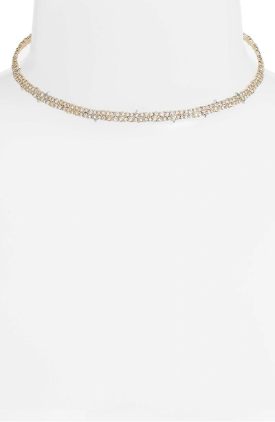 Shop Alexis Bittar Crystal Choker In Crystal/ Gold