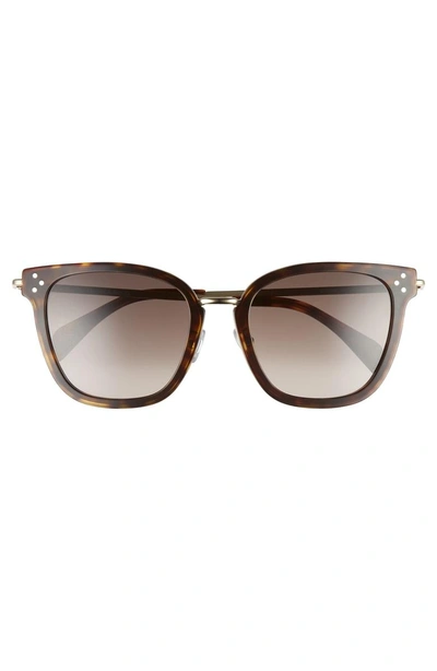 Shop Celine Special Fit 54mm Sunglasses - Havana/ Gold/ Brown