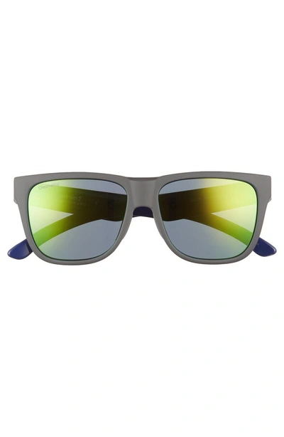 Shop Smith Lowdown 2 55mm Chromapop(tm) Square Sunglasses - Matte Smoke Blue