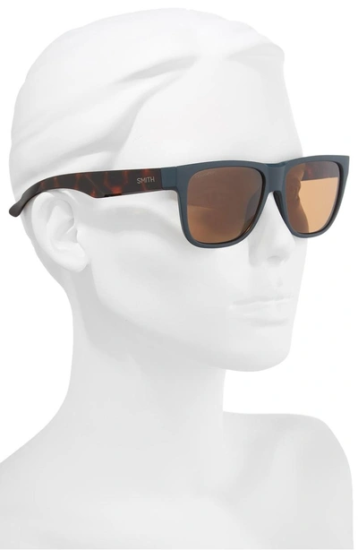 Shop Smith Lowdown 2 55mm Chromapop(tm) Square Sunglasses In Matte Forest Tortoise