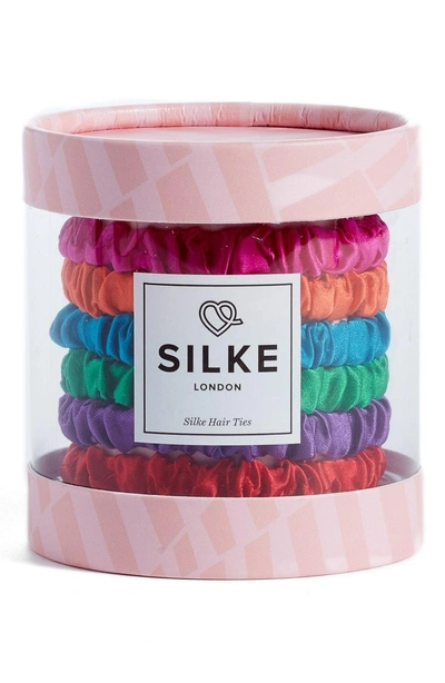 Shop Silke London Frida Silk Hair Ties In Jewel