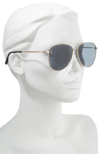 Shop Stella Mccartney 61mm Aviator Sunglasses - Gold
