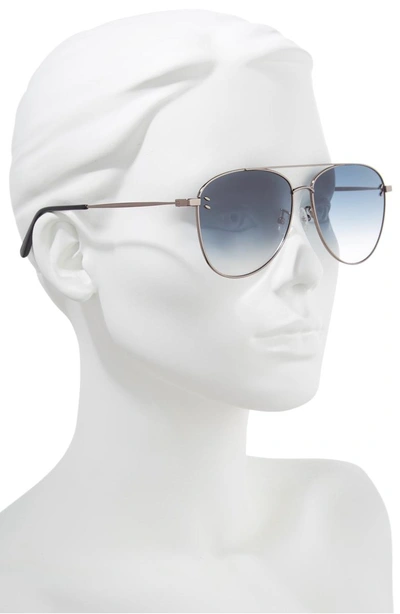 Shop Stella Mccartney 61mm Aviator Sunglasses - Ruthenium