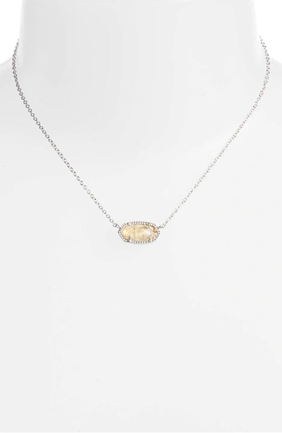 Shop Kendra Scott Elisa Birthstone Pendant Necklace In November/orange Quartz/silver