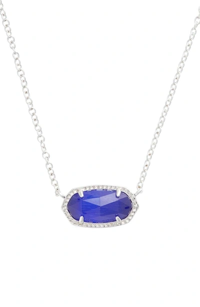 Shop Kendra Scott Elisa Birthstone Pendant Necklace In September/cobalt/silver