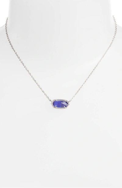 Shop Kendra Scott Elisa Birthstone Pendant Necklace In September/cobalt/silver