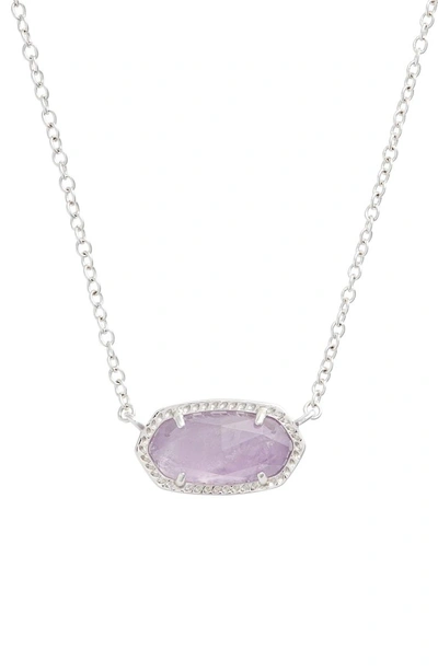 Shop Kendra Scott Elisa Birthstone Pendant Necklace In February/amethyst/silver