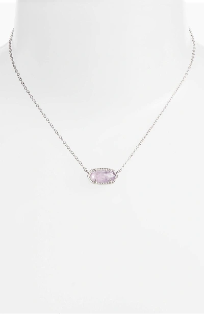 Shop Kendra Scott Elisa Birthstone Pendant Necklace In February/amethyst/silver