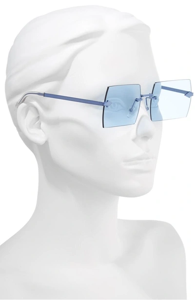 Shop Karen Walker The Bird 58mm Rimless Sunglasses - Sky