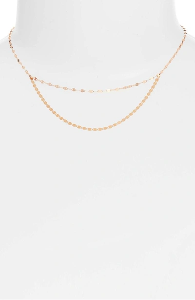 Shop Lana Jewelry Blake Nude Duo Necklace In Rose Gold