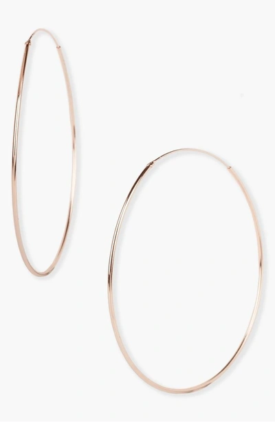 Shop Argento Vivo Endless Extra Large Hoop Earrings In Rose Gold