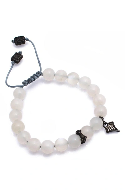 Shop Armenta Old World Moonstone & Diamond Bracelet In White/ Black