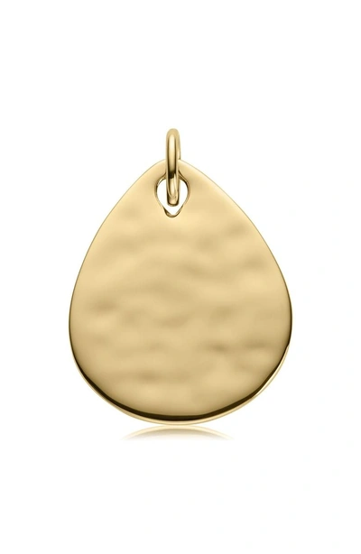 Shop Monica Vinader Engravable Ziggy Pendant Charm In Yellow Gold