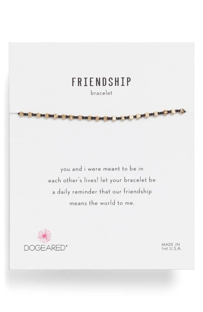 Shop Dogeared Flat Bead Friendship Bracelet In Gold