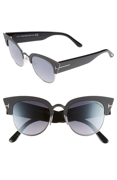 Shop Tom Ford Alexandra 51mm Sunglasses - Black/ Smoke