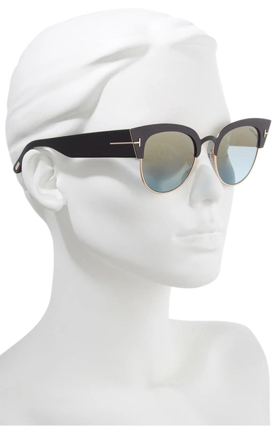 Shop Tom Ford Alexandra 51mm Sunglasses - Black/ Blue