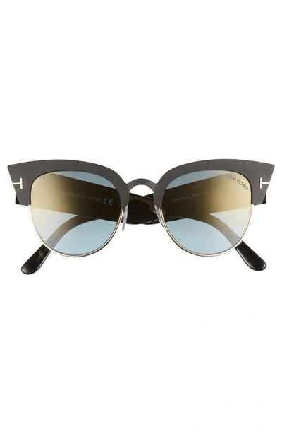 Shop Tom Ford Alexandra 51mm Sunglasses - Black/ Blue