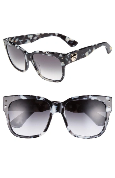 Shop Moschino 56mm Gradient Lens Sunglasses - Black Havana