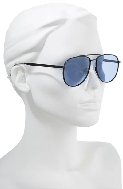 Shop Le Specs Hard Knock 57mm Aviator Sunglasses In Matte Navy