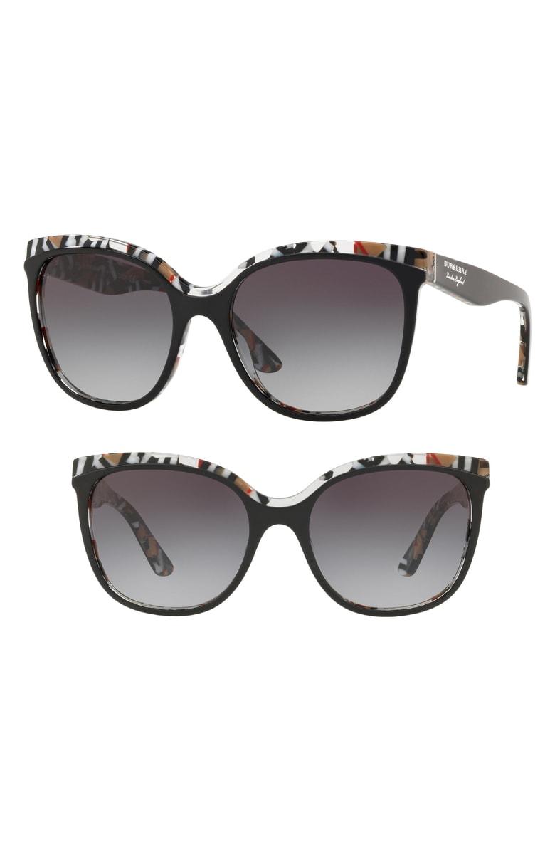 burberry 55mm square sunglasses