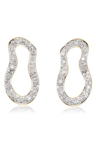 Shop Monica Vinader Riva Pod Diamond Drop Earrings In Gold