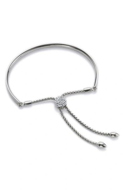 Shop Monica Vinader Fiji Diamond Friendship Bracelet In Silver