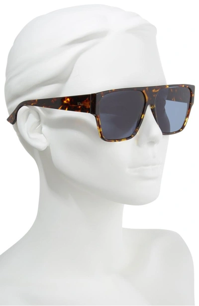 Shop Dior 62mm Flat Top Square Sunglasses - Brown/ Yellow Havana