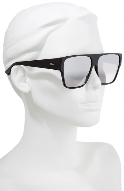 Shop Dior 62mm Flat Top Square Sunglasses In Black