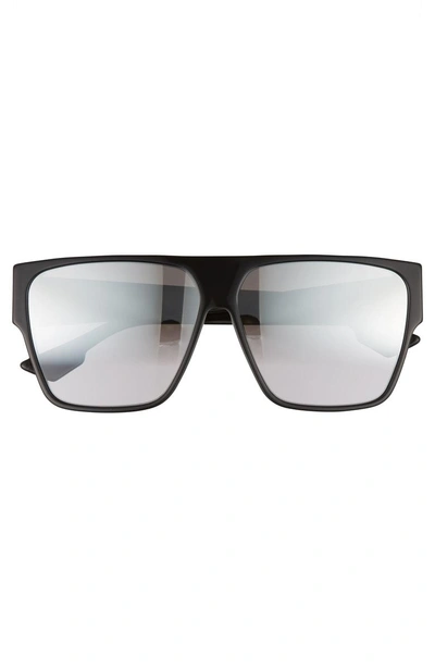 Shop Dior 62mm Flat Top Square Sunglasses In Black