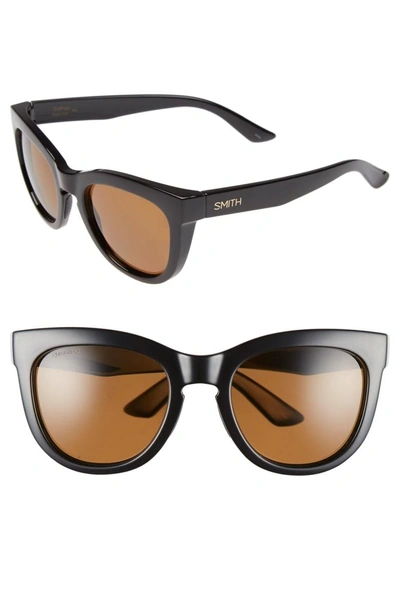 Shop Smith 'sidney' 55mm Polarized Sunglasses - Black/ Polarized Brown