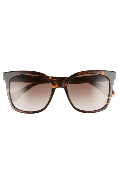 Shop Kate Spade Kiya 53mm Sunglasses - Dark Havana